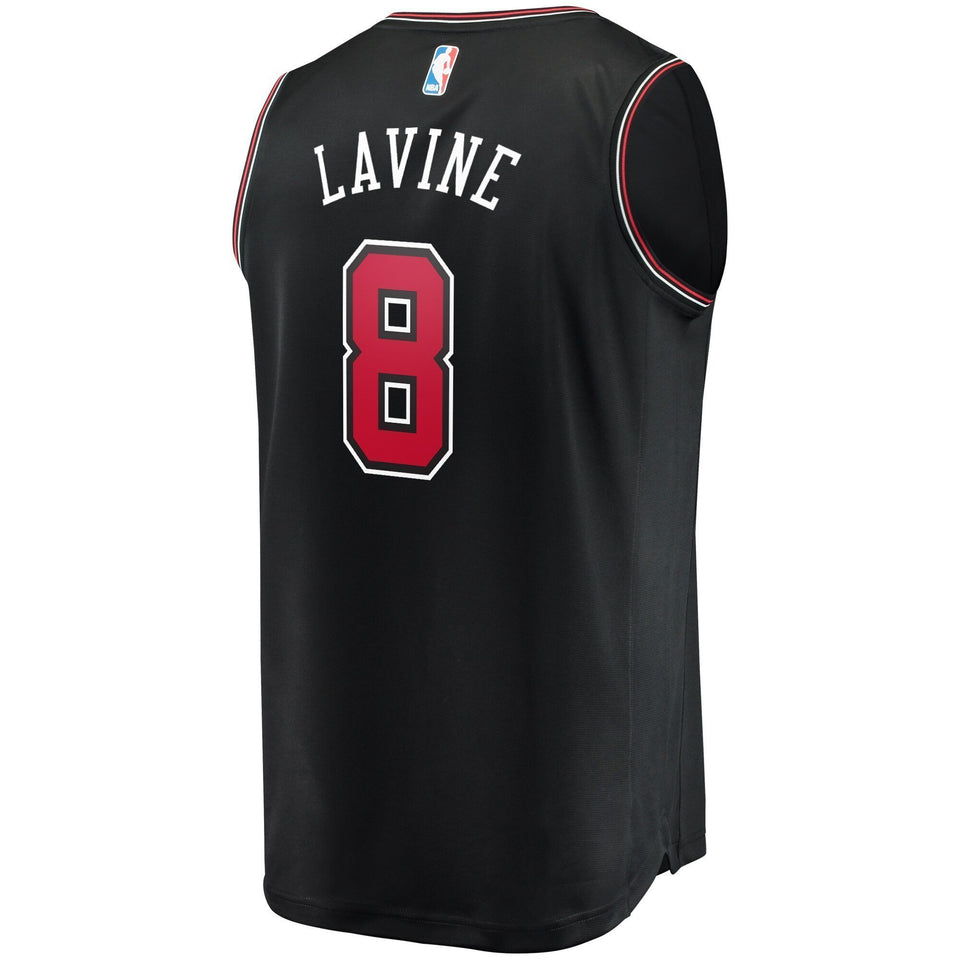 Men's Fanatics Branded Zach LaVine Black Chicago Bulls Fast Break Replica Jersey  Statement Edition  Black