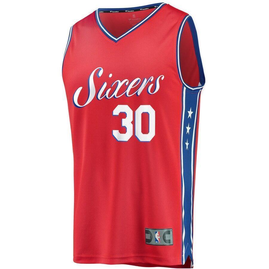 Men's Fanatics Branded Furkan Korkmaz Red Philadelphia 7ers Fast Break Replica Player Jersey  Statement Edition  Red