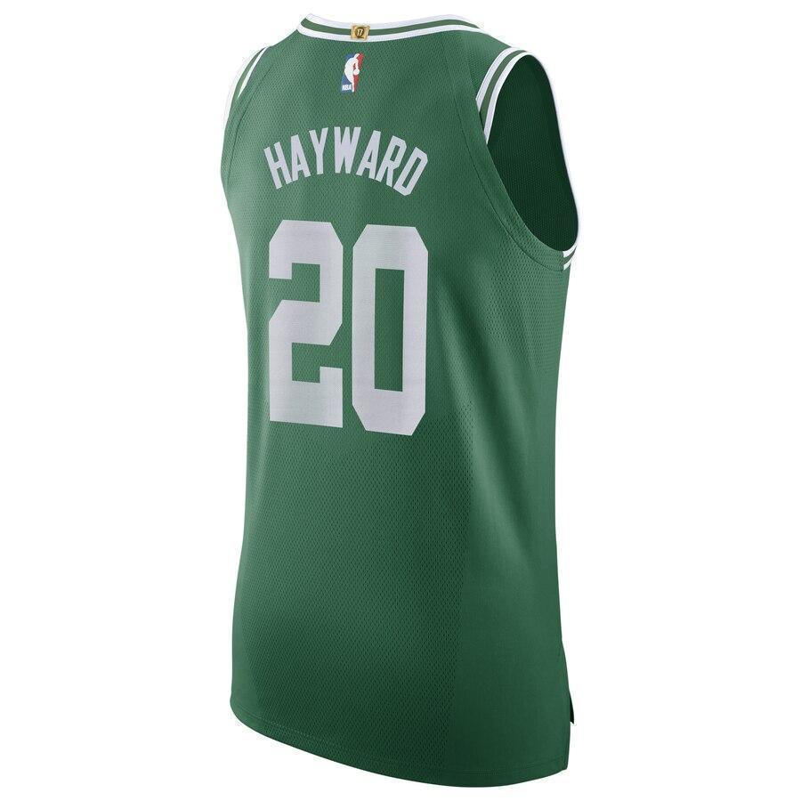 Men's Nike Gordon Hayward Green Boston Celtics Authentic Sponsor Patch Jersey – Icon Edition  Green