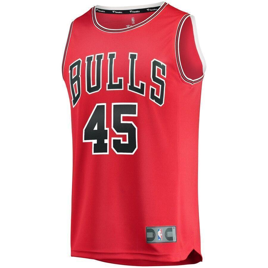 Men's Fanatics Branded Denzel Valentine Red Chicago Bulls Fast Break Replica Jersey  Icon Edition  Red