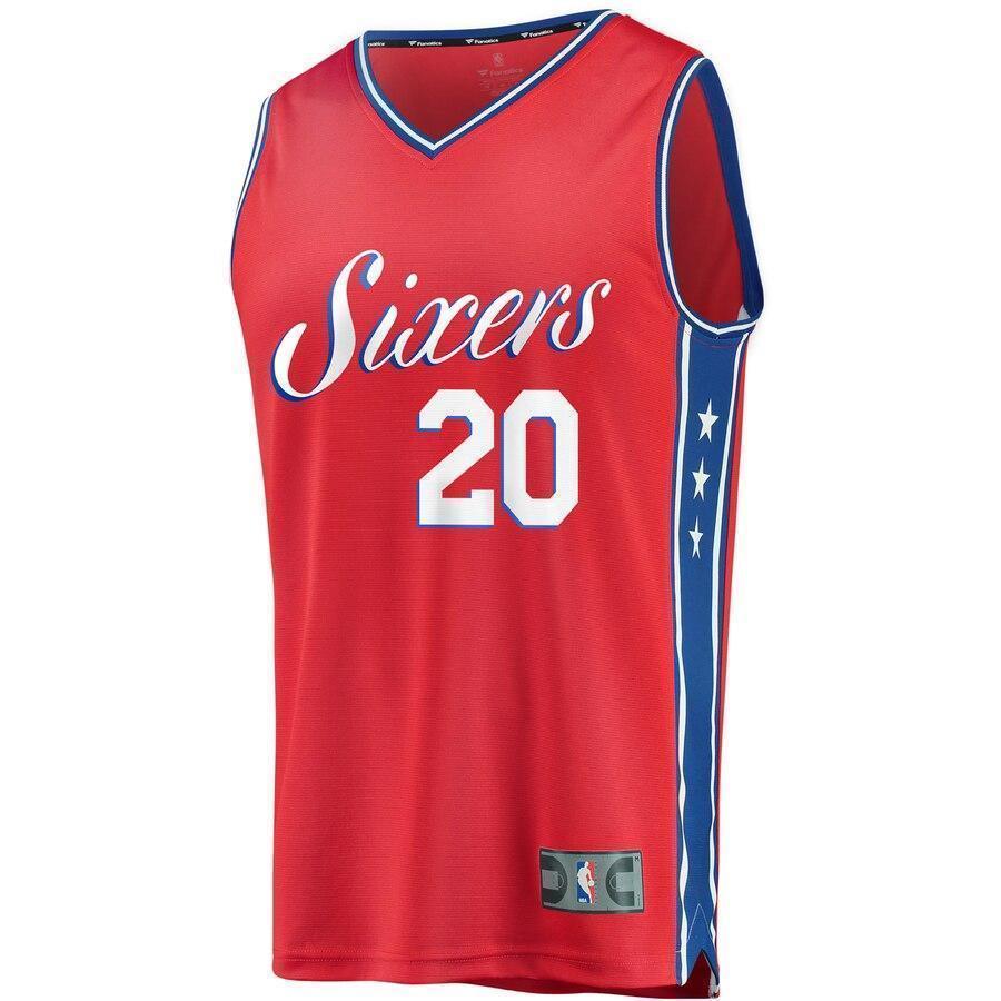 Men's Fanatics Branded Markelle Fultz Red Philadelphia 7ers Fast Break Replica Player Jersey  Statement Edition  Red