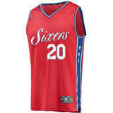 Men's Fanatics Branded Markelle Fultz Red Philadelphia 7ers Fast Break Replica Player Jersey  Statement Edition  Red
