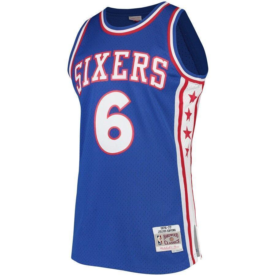 Men's Mitchell & Ness Julius Erving Royal Philadelphia 7ers Hardwood Classics Swingman Jersey  Royal