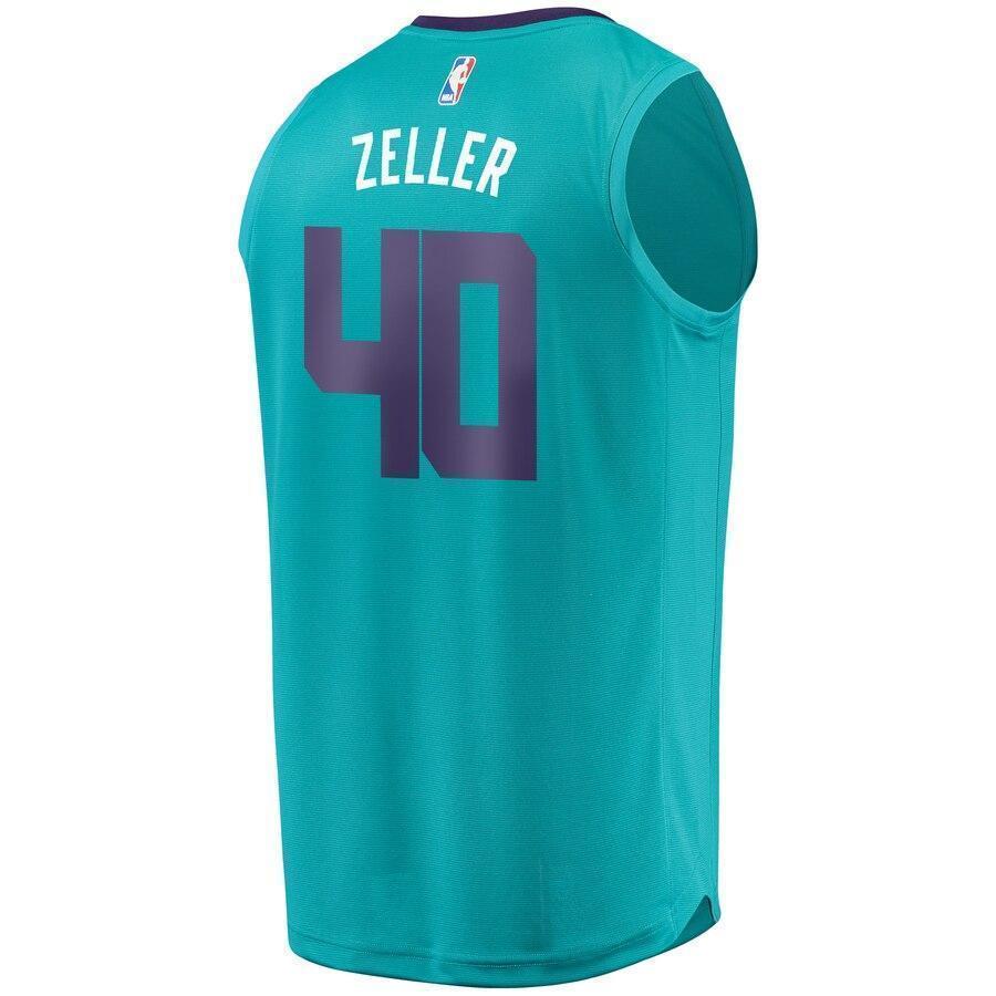 Men's Fanatics Branded Cody Zeller Teal Charlotte Hornets Fast Break Replica Player Jersey  Icon Edition  Aqua