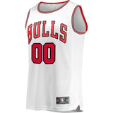 Youth Fanatics Branded White Chicago Bulls Fast Break Custom Replica Jersey  Association Edition  White